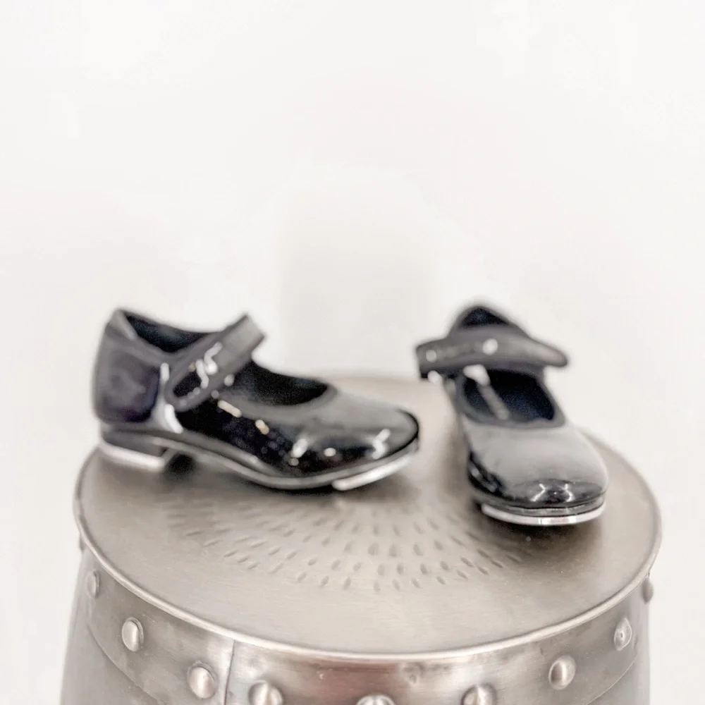 Danskin Black Patent Mary Jane Kids Tap Shoes